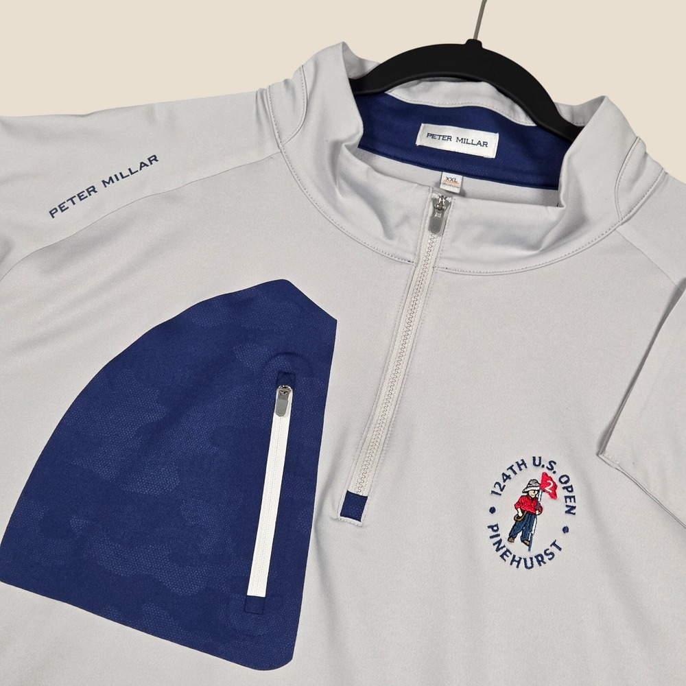 Peter Millar Men XXL Pinehurst Bonnet Verge Quarter Zip Pullover Performance